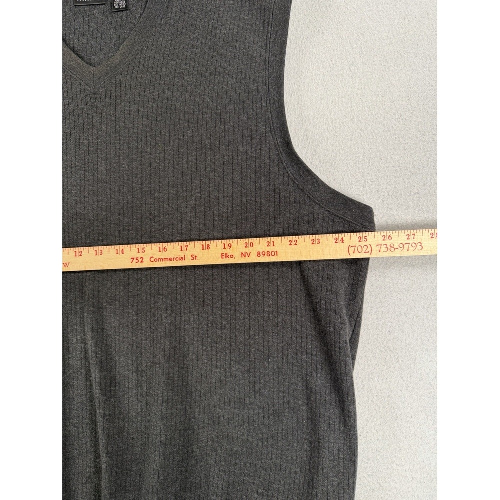 Ping Mens Sleeveless V Neck Golf Sweater Classic Gray Cotton LARGE - Picture 3 of 6